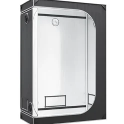 2x4 odlingstält, 48'' x 24'' x 72'', högreflekterande 2000D Mylar med fönster, verktygsväska och golvbricka för inomhusodling.