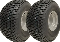 20x10.00-8 4ply gräsklippardäck för gräsklippare, turf, fyra dubbar, 100 mm PCD-fälg - set om 2.