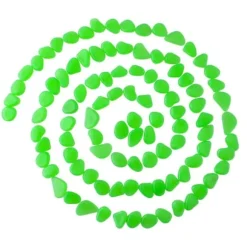 100x Självlysande Dekorationsstenar - Grön