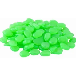 100x Självlysande Dekorationsstenar - Grön