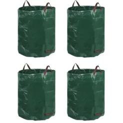 4x Trädgårdsavfallspåsar med stor kapacitet 272 L -PEL