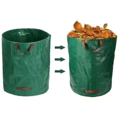 2x trädgårdskorgpåse lövpåse trädgårdsgräskompostbehållare 270l GoGarden