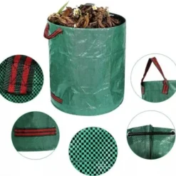 2x trädgårdskorgpåse lövpåse trädgårdsgräskompostbehållare 270l GoGarden