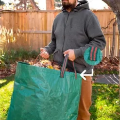 2x trädgårdskorgpåse lövpåse trädgårdsgräskompostbehållare 270l GoGarden