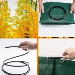 2x trädgårdskorgpåse lövpåse trädgårdsgräskompostbehållare 270l GoGarden