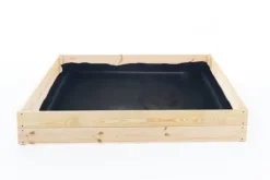 120x120x18 cm Hållbar Fyrkantig Trädgårdsbädd med Markduk för Självhushållning