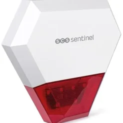 Ytterligare trådbunden utomhussiren KitAlarm - SCS SENTINEL - Räckvidd 80m - Ljud- och ljusvarning