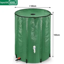YUENFONG hopfällbar regnvattentank 500L vattenuppsamlare PVC-tank - Samlar vatten miljövänligt