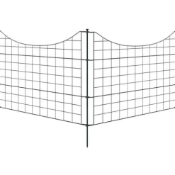 YUENFONG Metallisk damstängsel Dekorativt hundstängsel Nätstängsel, Komplett kit, 64x 77.5cm - Nedåtgående båge