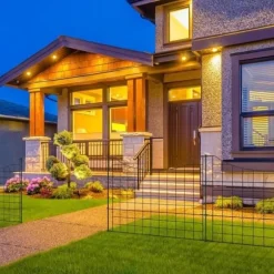 YUENFONG Metallisk damstängsel Dekorativt hundstängsel Nätstängsel, Komplett kit, 64x 77.5cm - Nedåtgående båge