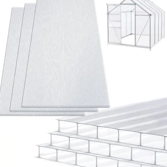 YUNGFONG 14st bikakepolykarbonat, polykarbonatskivor, stötsäkra flerväggslakan, lämplig för växthus och trädgårdar