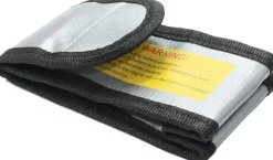 Yunique - Säkerhetsväska för Lipo-batterier, 1 st, flamskyddsmedel och anti-explosionsmaterial, mått 64X50x95 mm - Skyddsfodral för RC