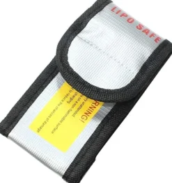 Yunique - Säkerhetsväska för Lipo-batterier, 1 st, flamskyddsmedel och anti-explosionsmaterial, mått 64X50x95 mm - Skyddsfodral för RC