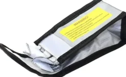 Yunique - Säkerhetsväska för Lipo-batterier, 1 st, flamskyddsmedel och anti-explosionsmaterial, mått 64X50x95 mm - Skyddsfodral för RC