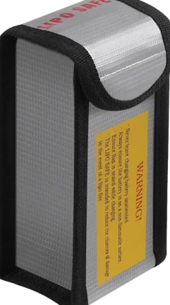 Yunique - Säkerhetsväska för Lipo-batterier, 1 st, flamskyddsmedel och anti-explosionsmaterial, mått 125x64x50 mm - Skyddsfodral för RC