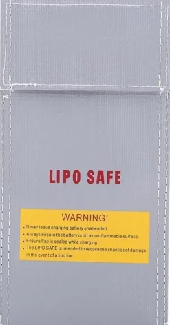 Yunique - Säkerhetsväska för RC-batterier | Lipo anti-explosionsskyddsfodral | Brandbeständig laddningsväska, storlek 100x200mm