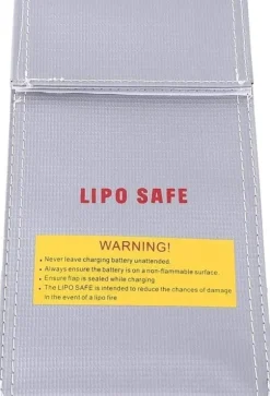 Yunique - Säkerhetsväska för RC-batterier | Lipo anti-explosionsskyddsfodral | Brandbeständig laddningsväska, storlek 100x200mm
