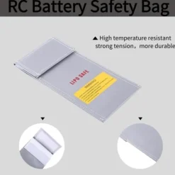 Yunique - Säkerhetsväska för RC-batterier | Lipo anti-explosionsskyddsfodral | Brandbeständig laddningsväska, storlek 100x200mm