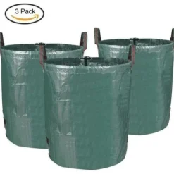 YWEI AK10314-3 x 272L Solid PE Trädgårdsväska - Fristående och hopfällbar - Återanvändbar