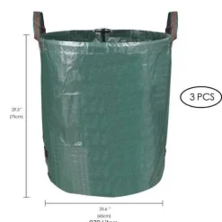 YWEI AK10314-3 x 272L Solid PE Trädgårdsväska - Fristående och hopfällbar - Återanvändbar