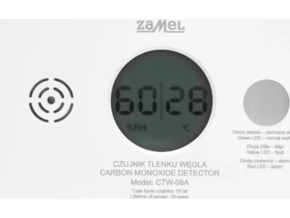 Zamel Kolmonoxidvarnare, batteridriven CTW-08A